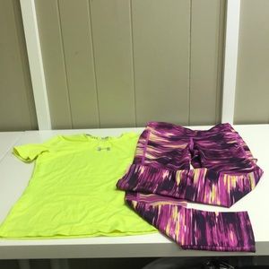 Girl leggings and under armor set